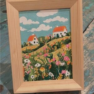 Painting “Happy Irish Hills” By Local Artist Camila Archer 5.3x6.8 incl frame